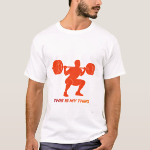 Gewichtheben Silhouette Action Lebensstil Design T-Shirt