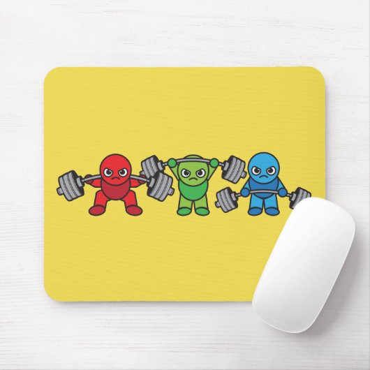 Gewichtheben - Squat, Press, Deadlift - Kawaii Mousepad (Mit Mouse)