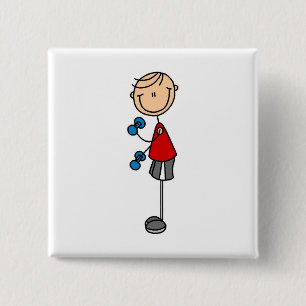 Gewichtheben T-Shirts und Geschenke Button