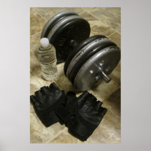 Gewichtheben und Sport-Gym-Poster Poster