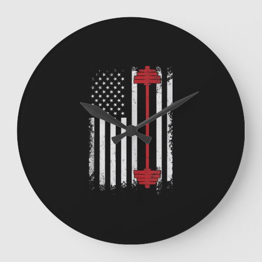 Gewichtheben von Flachgeschenke Training, Gymnasti Große Wanduhr (Vorderseite)