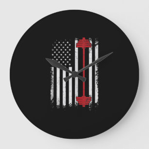 Gewichtheben von Flachgeschenken Workout, Gymnasti Große Wanduhr