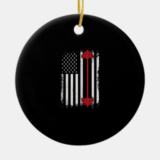 Gewichtheben von Flachgeschenken Workout, Gymnasti Keramik Ornament (Vorne)