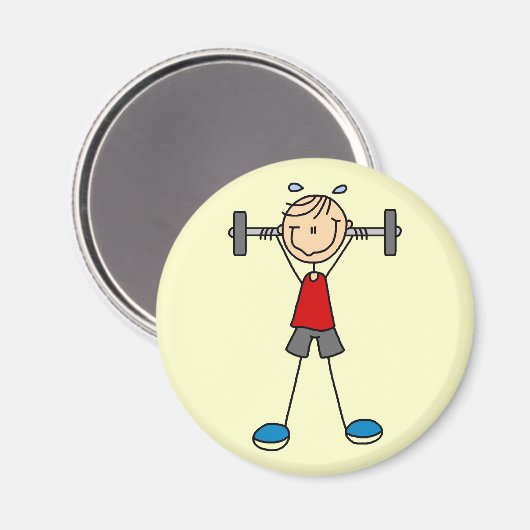 Gewichtheben von Hemden und Geschenken Magnet (Vorderseite/Rückseite)
