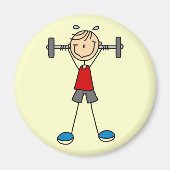 Gewichtheben von Hemden und Geschenken Magnet (Vorne)