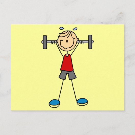 Gewichtheben von Hemden und Geschenken Postkarte (Vorderseite)