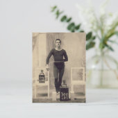 Gewichtheber im Retrolook Postkarte (Stehend Vorderseite)