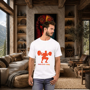 Gewichtheber-Silhouette Action Lifestyle Design T-Shirt
