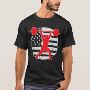 Gewichtheberstudio Amerikanische USA-Flagge 4. Jul T-Shirt