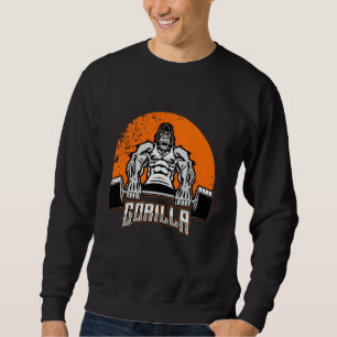 Gewichthilfegorilla schlug Gorilla Heavy Lifte nac Sweatshirt