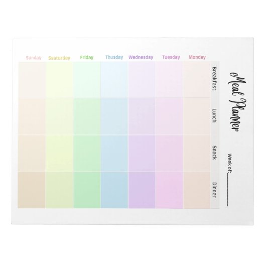 Gewichtholztracker und -planer notizblock (Vorderseite)