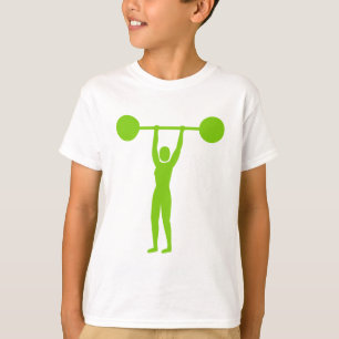 Gewichts-Anheben 02 - Marsmensch-Grün T-Shirt