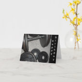 Gewichts-Anhebengeburtstags-Entwurf Karte (Gelbe Blume)