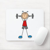 Gewichts-AnhebenStrichmännchen Mousepad (Mit Mouse)