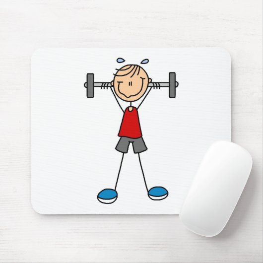 Gewichts-AnhebenStrichmännchen Mousepad (Mit Mouse)
