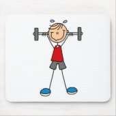 Gewichts-AnhebenStrichmännchen Mousepad (Vorne)