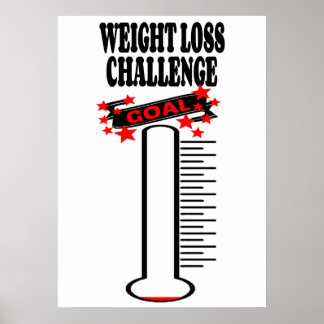 Gewichts-Goal-Thermometer BLANK Poster