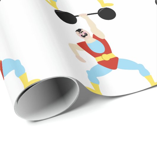 Gewichts-Heber Geschenkpapier (Rolleneckpunkt)