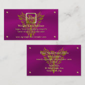 Gewichts-Verlust-Berater, goldenes Quadrat, Visitenkarte (Vorne/Hinten)