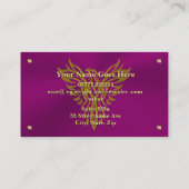 Gewichts-Verlust-Berater, goldenes Quadrat, Visitenkarte (Rückseite)