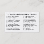 Gewichts-Verlust-Geschäfts-Karte Visitenkarte (Rückseite)