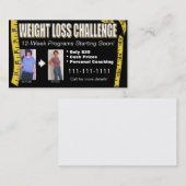 Gewichts-Verlust-Herausforderungs-Visitenkarte Visitenkarte (Vorne/Hinten)
