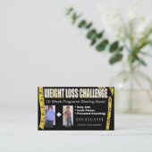 Gewichts-Verlust-Herausforderungs-Visitenkarte Visitenkarte (Stehend Vorderseite)