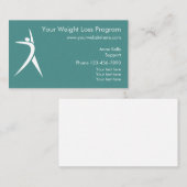Gewichts-Verlust-Programm Visitenkarte (Vorne/Hinten)