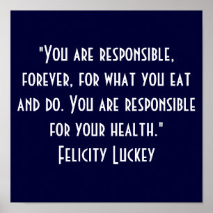 Gewichts-Verlust-Verantwortung 7 Poster