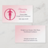 Gewichtsabnahme Berater Schlankheit Visitenkarte (Vorne/Hinten)