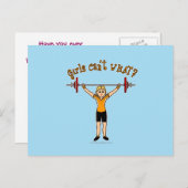 Gewichtsabnahme (Blondine) Postkarte (Vorne/Hinten)