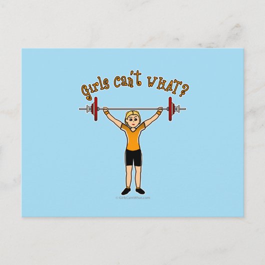 Gewichtsabnahme (Blondine) Postkarte (Vorderseite)