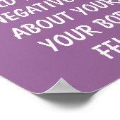 Gewichtsabnahme Gedanken 10 Poster (Ecke)