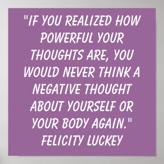 Gewichtsabnahme Gedanken 10 Poster (Vorne)