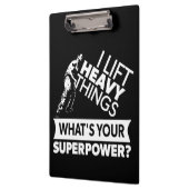 Gewichtsabnahme - Heavy Dings - Super Power Klemmbrett (Links)