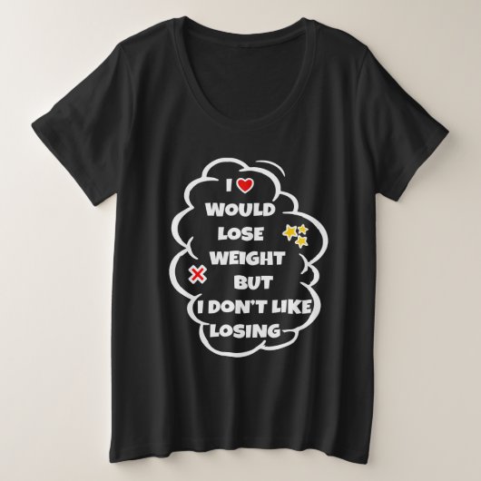 Gewichtsabnahme - Motivation für den Funny Fat Bur Große Größe T-Shirt (Design vorne)