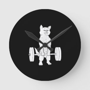 Gewichtsabnahme und Fitnessraum Runde Wanduhr