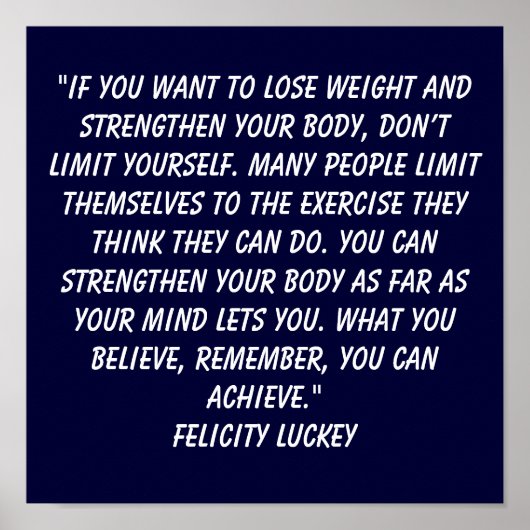 Gewichtsabnahmeglauben 8 poster (Vorne)