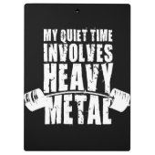 "Gewichtsanheben" Motivation - Schwermetall Klemmbrett (Rückseite)