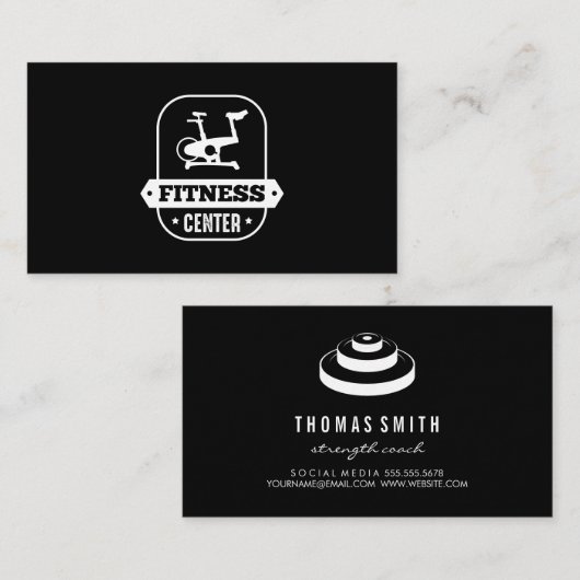 Gewichtsanhebung | FITNESS | Personal Trainer Visitenkarte (Vorne/Hinten)