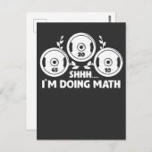 Gewichtsanhebung Gym Fitness Mathematik Berechnung Postkarte (Vorne/Hinten)