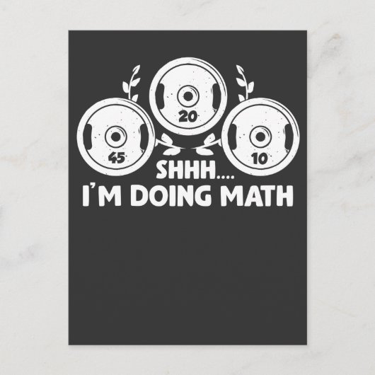 Gewichtsanhebung Gym Fitness Mathematik Berechnung Postkarte (Vorderseite)