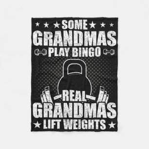 Gewichtsanhebung Oma Bodybuilding Weightlift W Fleecedecke