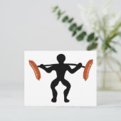 Gewichtsannahme der Wurst Postkarte (Stehend Vorderseite)