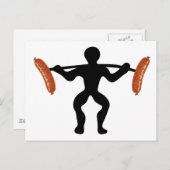 Gewichtsannahme der Wurst Postkarte (Vorne/Hinten)