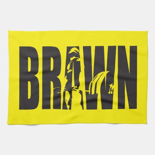 "Gewichtsannahme" Motivation - BRAWN Geschirrtuch (Horizontal)