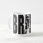 "Gewichtsannahme" Motivation - BRAWN Kaffeetasse (Vorderseite Links)