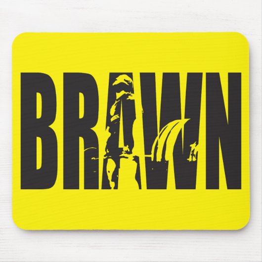 "Gewichtsannahme" Motivation - BRAWN Mousepad (Vorne)
