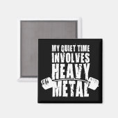 "Gewichtsannahme" Motivation - Schwermetall Magnet (Vorderseite/Rückseite)