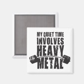 "Gewichtsannahme" Motivation - Schwermetall Magnet (Vorderseite/Rückseite)